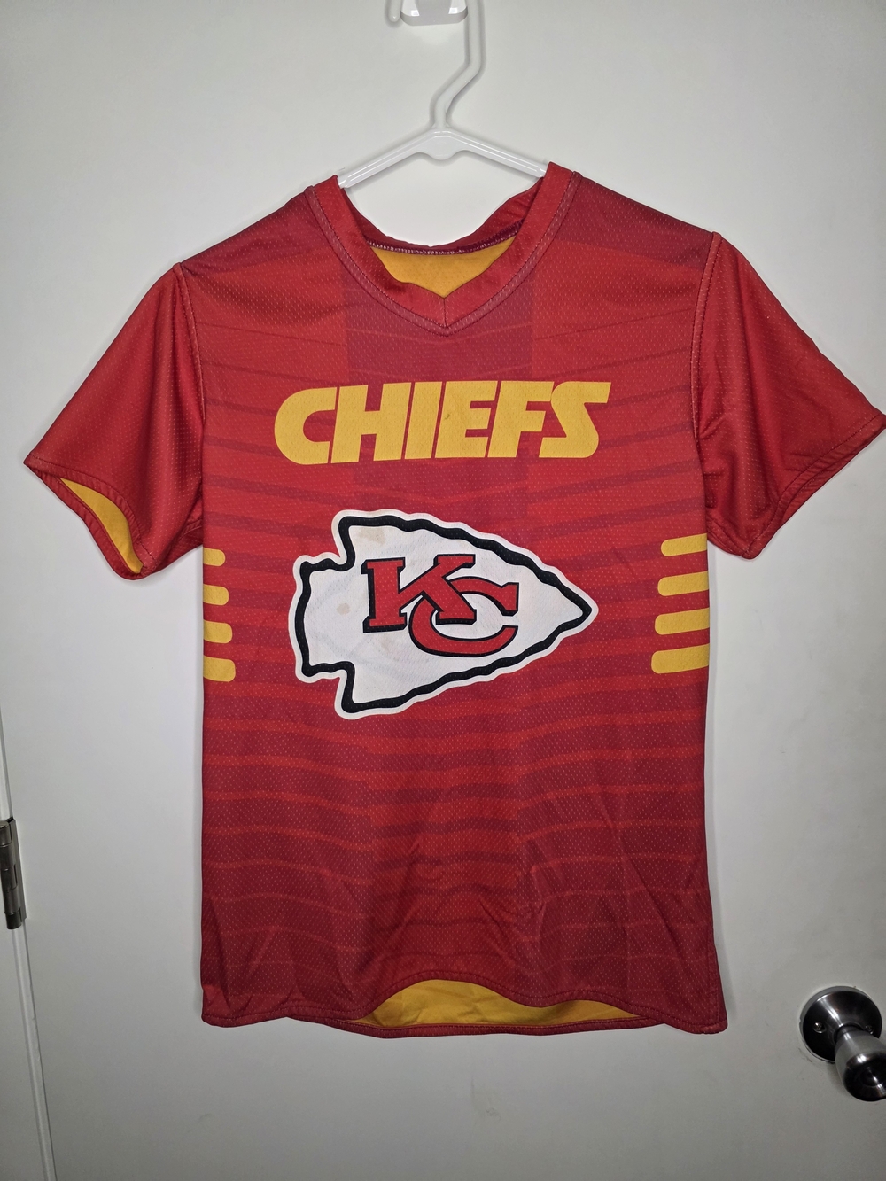 Youth Chiefs Flag Football Jersey in Red and Yellow